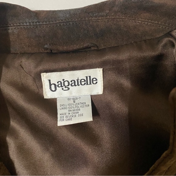VINTAGE BAGATELLE Suede Brown Leather jacket - Picture 5 of 7